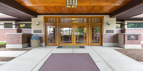 Front entrance at Mount Auburn Funeral Home