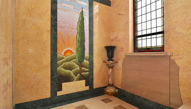 Private Family Room in Mausoleum at Rosehill Cemetery