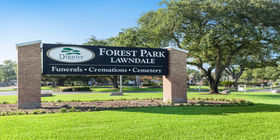 Letrero en Forest Park Lawndale Funeral Home