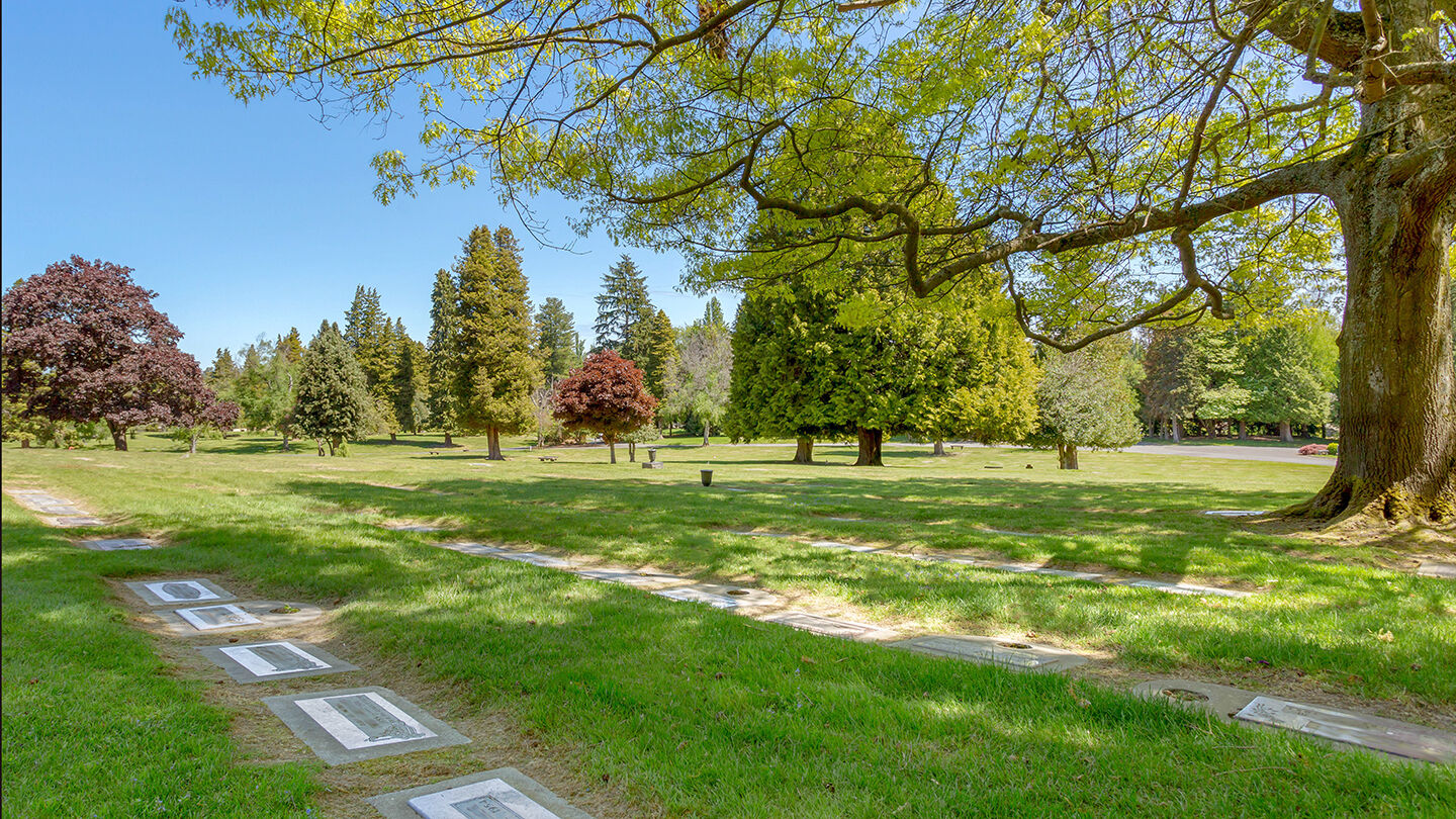 Cemetery grounds at Evergreen Washelli Funeral Home & Cemetery