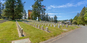 Veterans Section at Evergreen Washelli Funeral Home & Evergreen Washelli Cemetery