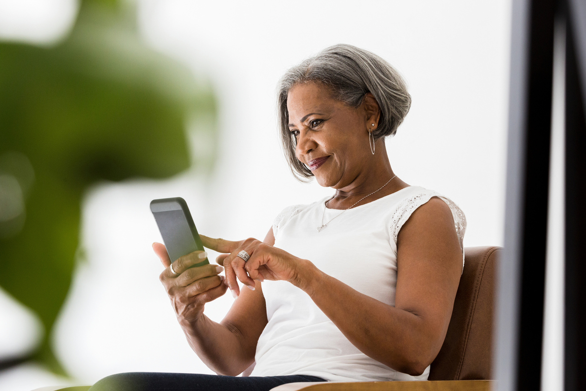 Texting a loved one a photo or a video