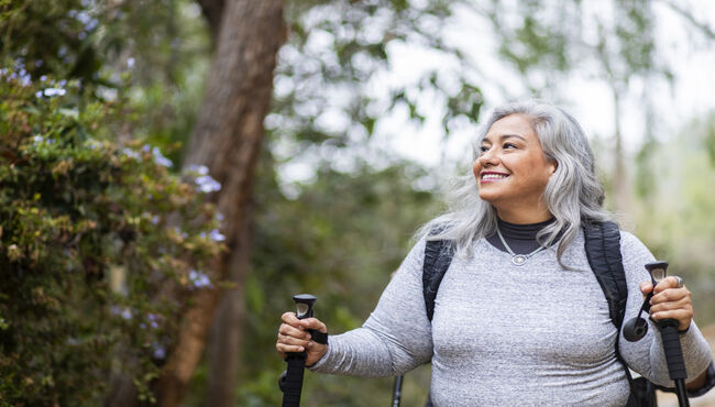 woman hiking