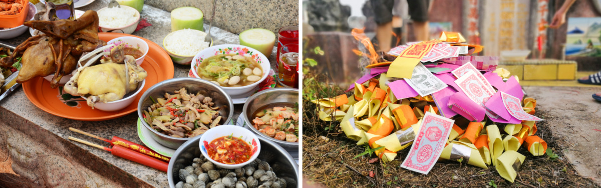 Qing Ming tomb sweeping collage