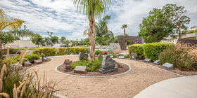 Outdoor mausoleum at Sunland Memorial Park, Mortuary & Cremation Center