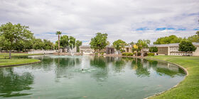 Water feature at Sunland Memorial Park, Mortuary & Cremation Center