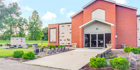 Mausoleum and cremation garden at Davison-Fulton Woodland Chapel & Parkview Cemetery