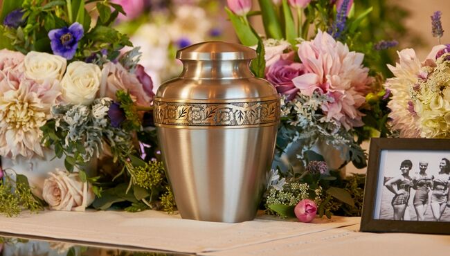 cremation urn close up