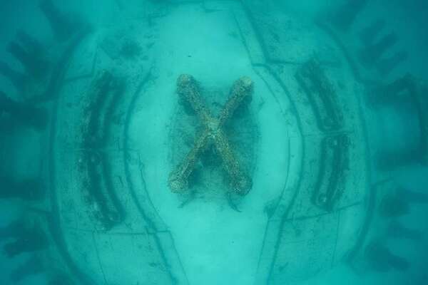 Underwater scenery at the Neptune Memorial Reef