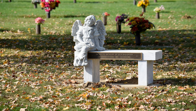 Special landscaping feature at Newark Memorial Gardens