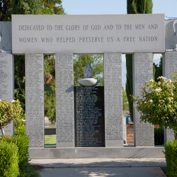 Veterans section at Montecito Memorial Park and Mortuary