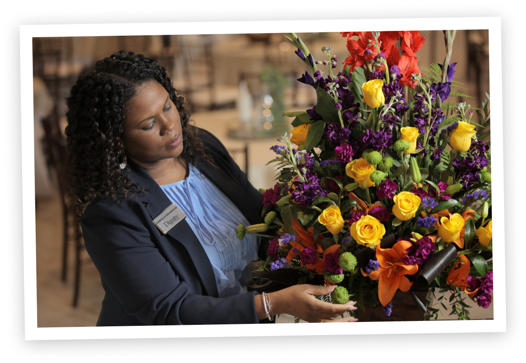 associate with flower arrangement