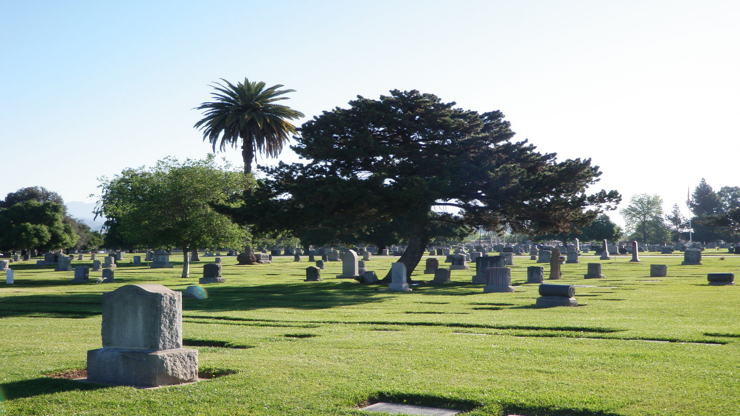Cemetery grounds at Oakdale Mortuary