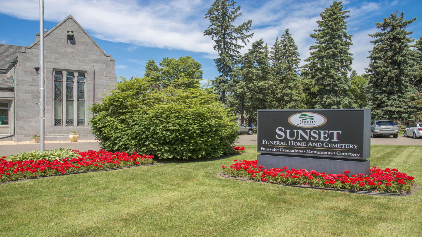 Signage at Sunset Funeral Chapel